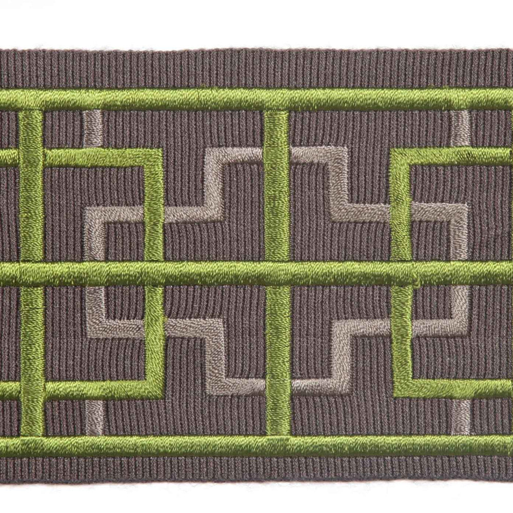 Kiel Avocado by Europatex Designer Fabric Tapes Galore 100% Polyester 3.50" 3.05 inches - Swanky Fabrics -