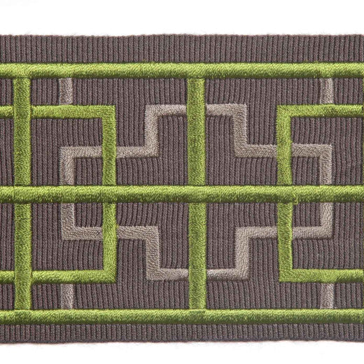 Kiel - Avocado by Europatex Designer Fabric Tapes Galore 100% Polyester China See Sample Horizontal: N/A and Vertical: N/A 3.05 inches  - Swanky Fabrics -