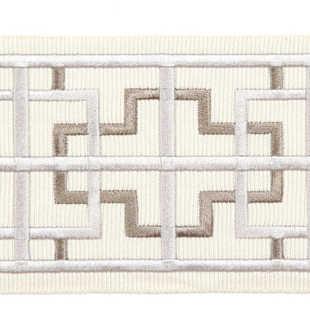 Kiel Latte by Europatex Designer Fabric Tapes Galore 100% Polyester 3.50" 3.05 inches - Swanky Fabrics -
