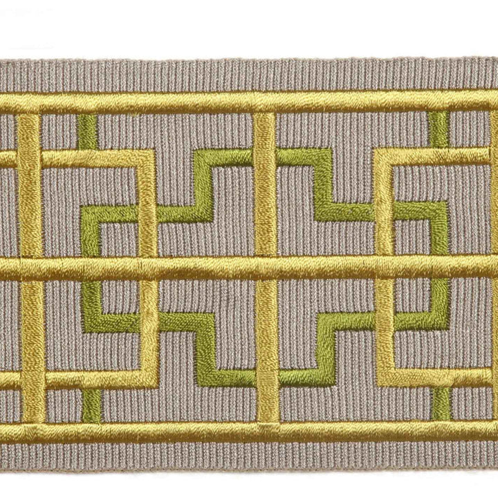 Kiel Lime by Europatex Designer Fabric Tapes Galore 100% Polyester 3.50" 3.05 inches - Swanky Fabrics -