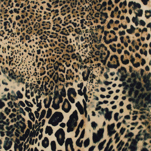 Kingdom Leopard Black/Tan by Europatex Fabric