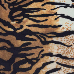 Kingdom Tiger Black/Caramel/White by Europatex Fabric