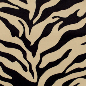 Kingdom Zebra Black/Tan by Europatex Fabric