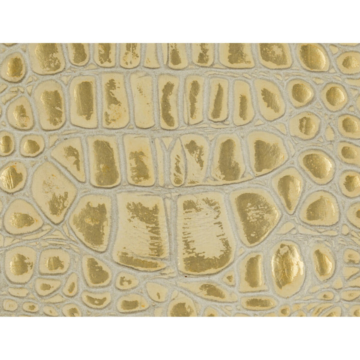 Gator White Gold by Kravet Couture Fabric MODERN LUXE LEATHER - 100% United States Horizontal: 13 and Vertical: 23 - Fabric Carolina -
