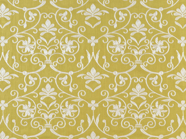 Lacey Acid Green 244 by Covington Fabric our website for purchase 83% Viscose/17% Linen India 50000 Horizontal: 12.9" and Vertical: 9" 55" - Fabric Carolina -