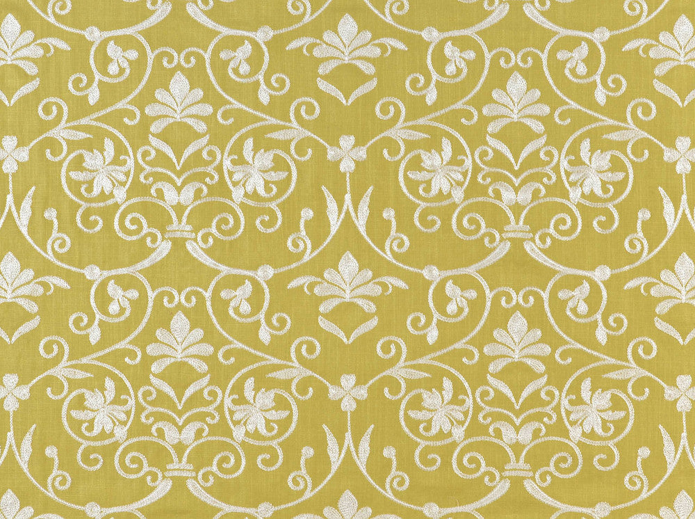 Lacey Acid Green 244 by Covington Fabric our website for purchase 83% Viscose/17% Linen India 50000 Horizontal: 12.9" and Vertical: 9" 55" - Fabric Carolina -