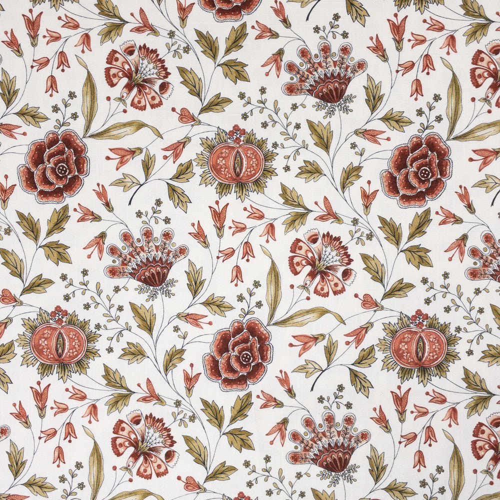 Laconia 1 Sienna by Stout Fabric Stout Fabric Laconia 1 SiennaFabric RAINBOW LIBRARY CAMELLIA/CLAY 100%COT SPAIN </p><p>Repeat: H: 6.750, V: 13.500 54 in - Fabric Carolina -