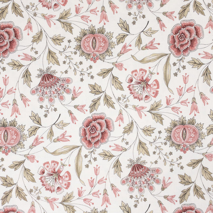 Laconia 3 Primrose by Stout Fabric Stout Fabric Laconia 3 PrimroseFabric Rainbow Library Camellia/Clay 100%Cot Spain </p><p>Repeat: H: 6.75, V: 9.375 54 in - Fabric Carolina -
