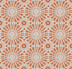 Lagoon Orange 25 by Norbar Fabric HEAT WAVE 100% SOLUTION DYED ACRYLIC GERMANY 8 3/4"V 9"H 54 - Fabric Carolina -