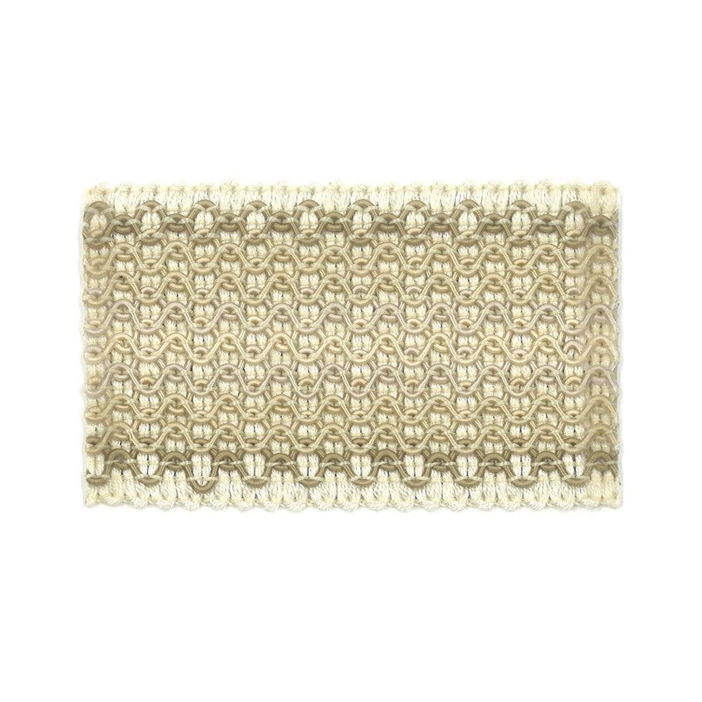 Laminia 1 Oatmeal by Stout Designer Trim NEW WORLD TRIM VOLUME II 60%SVI 16%POL 15%COT 9%NYL CHINA </p><p>Repeat: 0 2.13 in - Swanky Fabrics -
