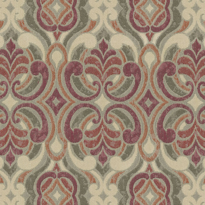 Ogee 14 Rouge by ABBEYSHEA Fabric N/A 100% Polyester China 45,000 Double Rubs </p><p>Repeat: Horizontal: 14.5" (36.8 cm) Across the Roll and Vertical: 25.0" (63.5 cm) Up the Roll 56" (142 cm) - Fabric Carolina -
