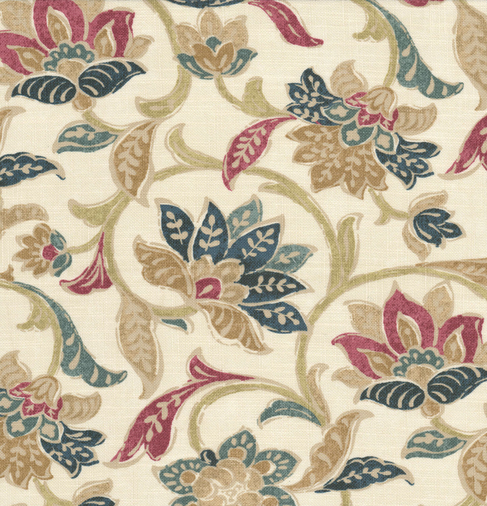 Larson 1 Berry by Stout Fabric Stout Fabric Larson 1 BerryFabric Comfortable Living Blossom/Sienna 75%Cot 25%Lin Pakistan </p><p>Repeat: H: 26, V: 2.75 54 in - Fabric Carolina -