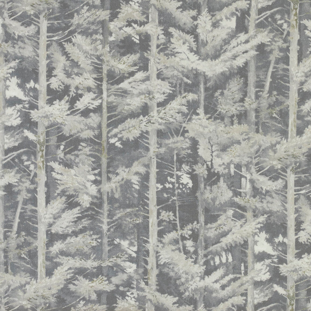 Latvia 4 Pewter by Marcus William Designer Fabric KAI/MARCUS WILLIAM HEATHLAND 90%POL 10%COT INDIA Horizontal: 54.375 and Vertical: 32.625 54 in - Swanky Fabrics -