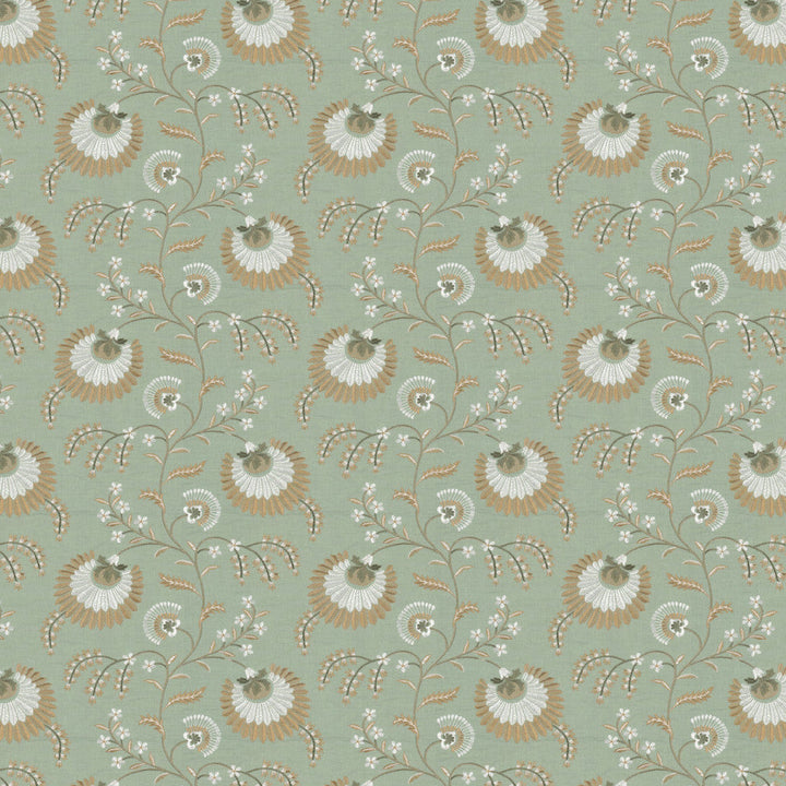 Lavish 3 Celadon by Stout Fabric Stout Fabric Lavish 3 CeladonFabric COMFORTABLE LIVING SAGE/MOSS 55%LIN 45%COT %VEMB INDIA </p><p>Repeat: H: 17.000, V: 15.125 51 in - Fabric Carolina -