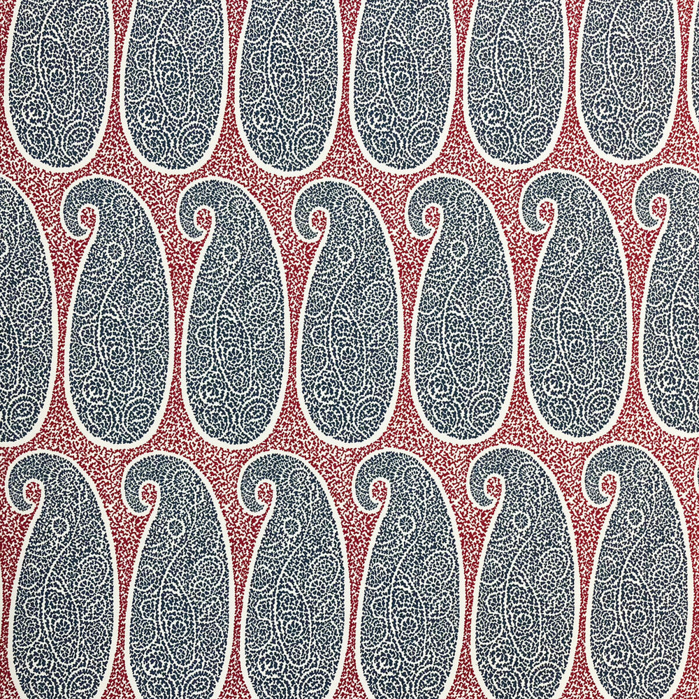 Yaiza Rojo/Azul by Gaston Y Daniela Fabric LORENZO CASTILLO V VISCOSE - 70%;COTTON - 30% India MEDIUM Horizontal: 14 and Vertical: 33 54 - Fabric Carolina -