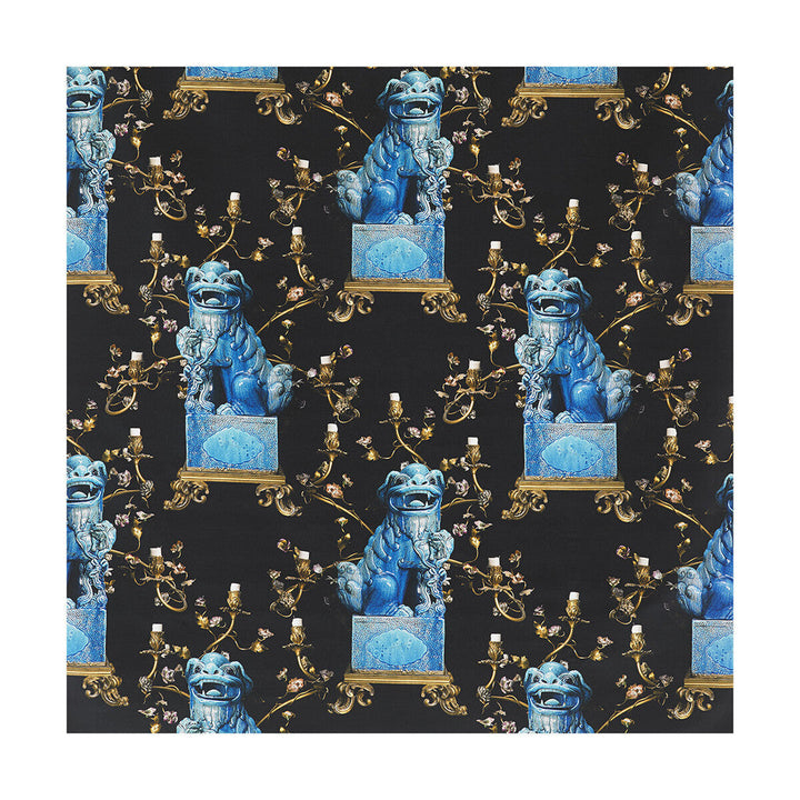 Chien Onyx/Azul by Gaston Y Daniela Fabric Gaston Y Daniela Fabric Chien Onyx/AzulFabric LORENZO CASTILLO III COTTON - 100% Italy </p><p>Repeat: H: 54.25, V: 30 55 - Fabric Carolina -