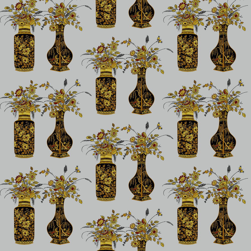 Casilda Plata by Gaston Y Daniela Designer Fabric LORENZO CASTILLO IV TREVIRA CS POLYESTER - 100% Italy MEDIUM Horizontal: 39 and Vertical: 59.1 58 - Swanky Fabrics -