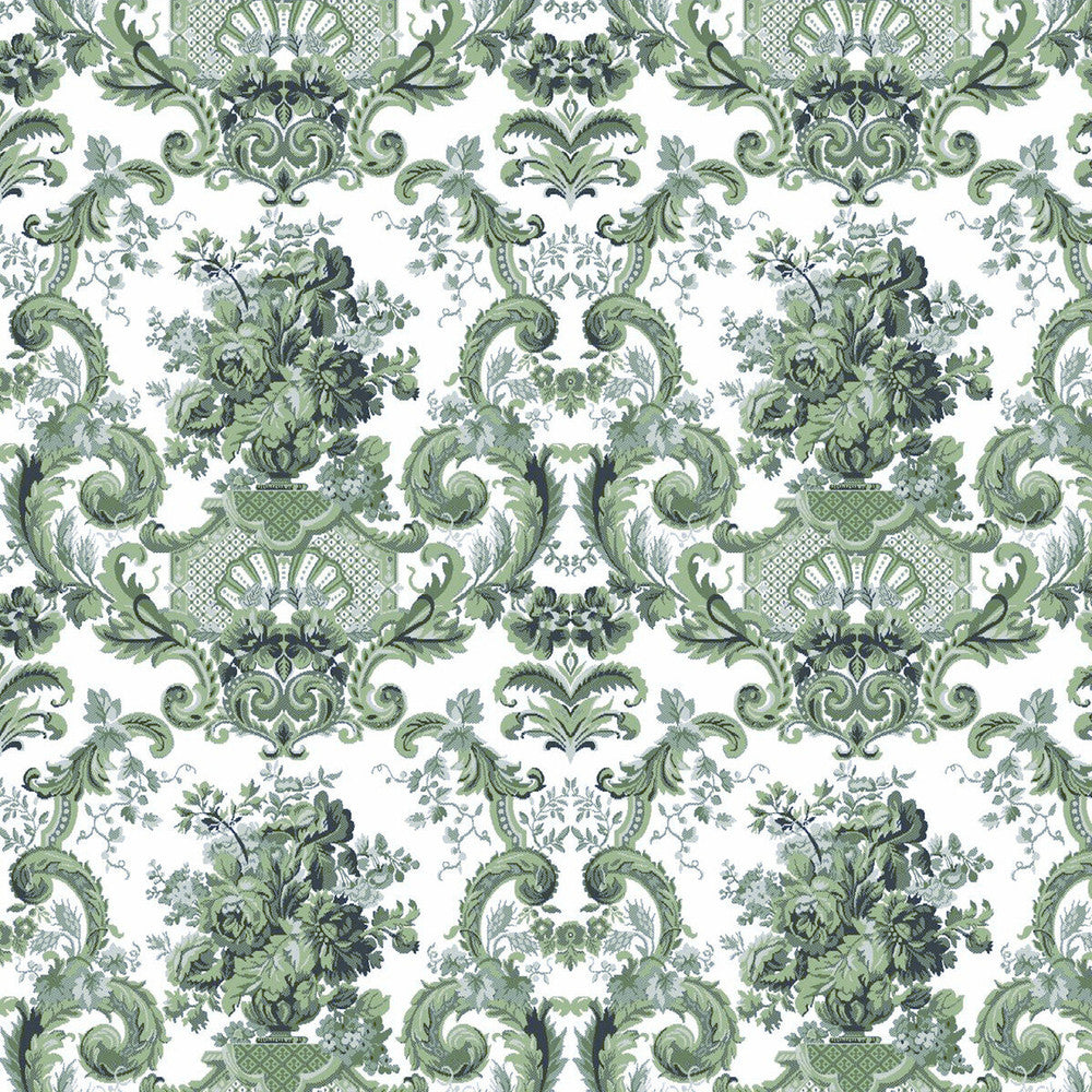 San Ildefonso Verde by Gaston Y Daniela Fabric LORENZO CASTILLO IV VISCOSE - 67%;COTTON - 33% India HEAVY Horizontal: 27.27 and Vertical: 27.45 55 - Fabric Carolina -