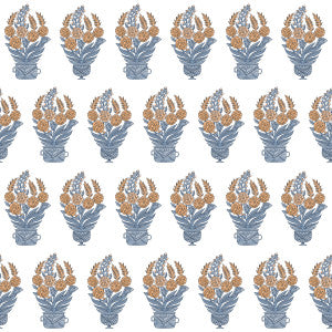 Celorio Wp Azul/Teja by Gaston Y Daniela Wallcovering