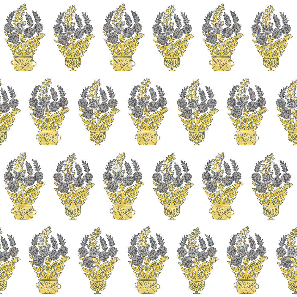 Celorio Wp Ocre by Gaston Y Daniela Designer Wallcovering LORENZO CASTILLO V PAPER - 100% Spain Horizontal: 0 and Vertical: 10.4 20.8 - Swanky Fabrics -