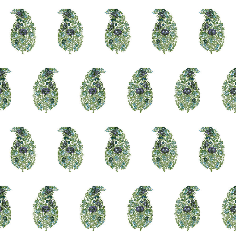 Tarsila Wp Azul/Verde by Gaston Y Daniela Wallcovering LORENZO CASTILLO V PAPER - 100% Spain Horizontal: 0 and Vertical: 10.4 20.8 - Fabric Carolina -