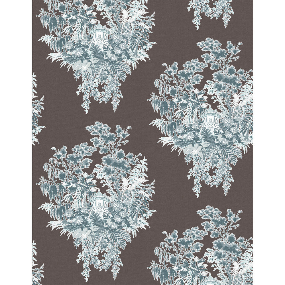 Valjunco Wp Fon/Marron/Az by Gaston Y Daniela Wallcovering LORENZO CASTILLO V VINYL - 100% Italy - Horizontal: 0 and Vertical: 20.8 27.5 - Fabric Carolina -