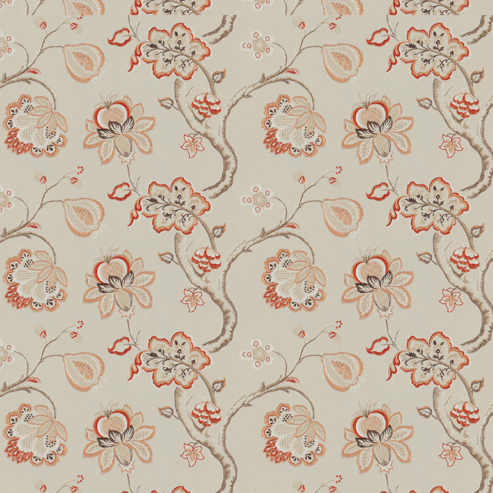 LEAP 26J8011 by JF Fabric Color Concepts Coral Sky 60% Cotton, 32% Viscose, 8% Polyester India Horizontal: 25.375 and Vertical: 15.5 61 - Fabric Carolina -