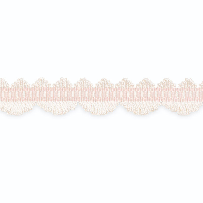 Noelle Loop Fringe White/Baby Pink LF2020-3 by Schumacher Trim SCHUMACHER TRIM PROGRAM SILK 100% UNITED STATES OF AMERICA </p><p>Repeat: Horizontal: and Vertical: 1.25 - Fabric Carolina -