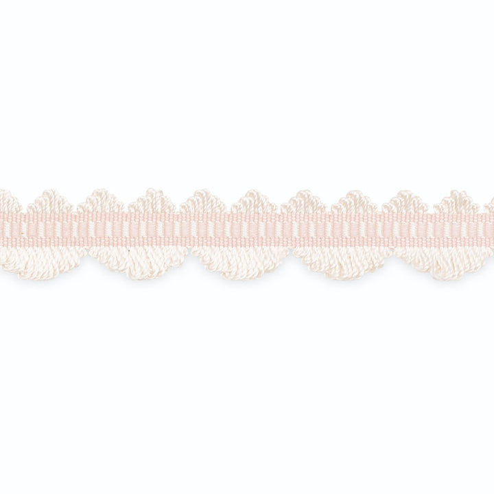 Noelle Loop Fringe White/Baby Pink LF2020-3 by Schumacher Trim SCHUMACHER TRIM PROGRAM SILK 100% UNITED STATES OF AMERICA </p><p>Repeat: Horizontal: and Vertical: 1.25 - Fabric Carolina -