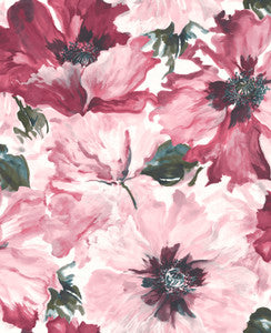 Cecita Blush and Wine by Seabrook Wallpaper