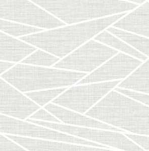 Cecita Puzzle Heather Gray and White by Seabrook Wallpaper