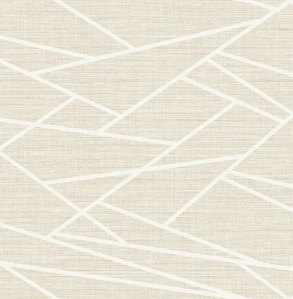 Cecita Puzzle Light Tan and White by Seabrook Wallpaper Lugano United States 56.05 20.87" 20.5" - Fabric Carolina -