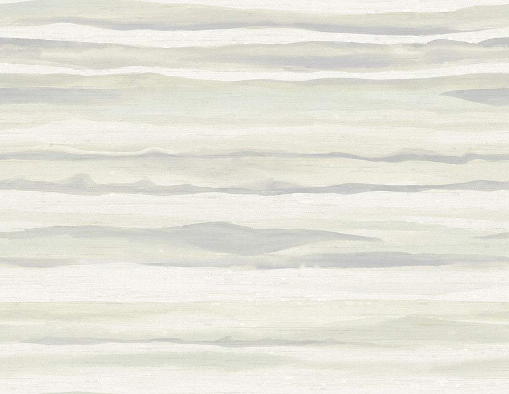 Kentmere Waves Light Greige and Off-White by Seabrook Wallpaper Lugano United States 60.75 20.87" 27" - Fabric Carolina -