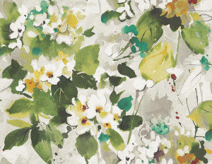 Chambon Moss Green, Gray, and Orange by Seabrook Wallpaper