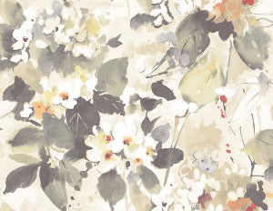 Chambon Charcoal, Tan, and Orange by Seabrook Wallpaper