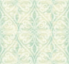 Chambon Ogee Seafoam and Linen LG90402 by Seabrook Designs Wallpaper