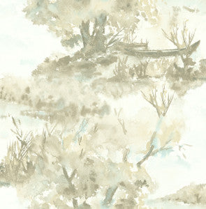 Attersee Greige and Tan by Seabrook Wallpaper
