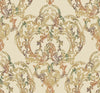 Roxen Damask Amber, Gold, and Pine LG90701 by Seabrook Designs Wallpaper