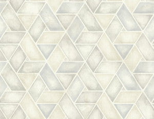 Kentmere Geo Gray and White by Seabrook Wallpaper