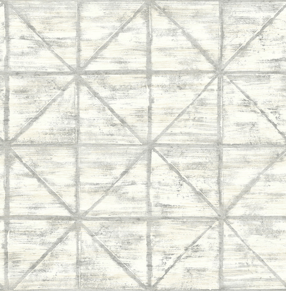Ness Gray and White by Seabrook Wallpaper Lugano United States 56.05 20.87" 20.5" - Fabric Carolina -