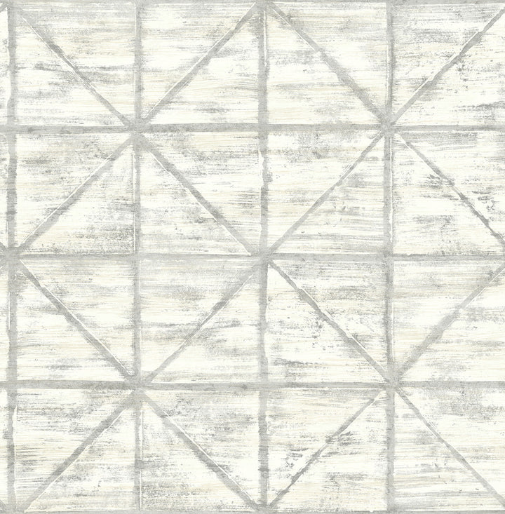 Ness Gray and White by Seabrook Wallpaper Lugano United States 56.05 20.87" 20.5" - Fabric Carolina -