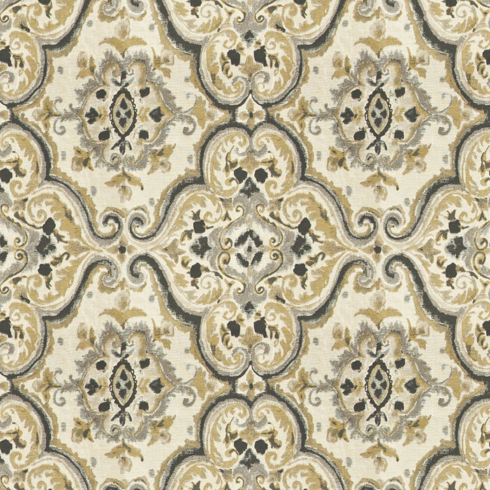 Library 1 Stone by Stout Fabric RAINBOW LIBRARY SMOKE/CHARCOAL 100%POL INDIA Horizontal: 14 and Vertical: 14.875 54 in - Fabric Carolina -