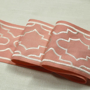 Lindy Emb Tape Pink by Magnolia Trim