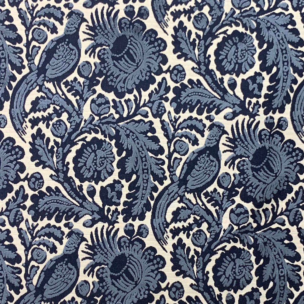 Lisette Wedgewood by Magnolia Designer Fabric - 67% Vis, 33% Poly India 20000 Horizontal: 28.5 and Vertical: 21.5 54 - Swanky Fabrics -