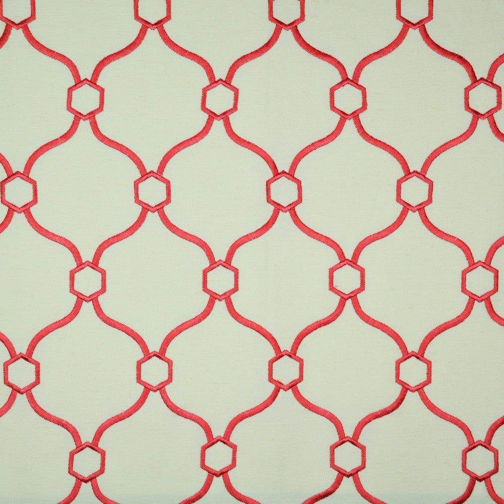 Love Knots # 505 Coral by Maxwell Fabric 32% VISCOSE 30% POLYESTER
26% LINEN 12% RAYON CHINA </p><p>Repeat: Horizontal: H-3.75 and Vertical: V-5 57"EMB.53" - Fabric Carolina -