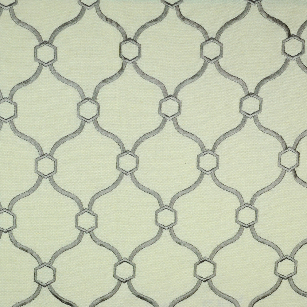 Love Knots # 600 Grey by Maxwell Fabric 32% VISCOSE 30% POLYESTER
26% LINEN 12% RAYON CHINA </p><p>Repeat: Horizontal: H-3.75 and Vertical: V-5 57"EMB.53" - Fabric Carolina -