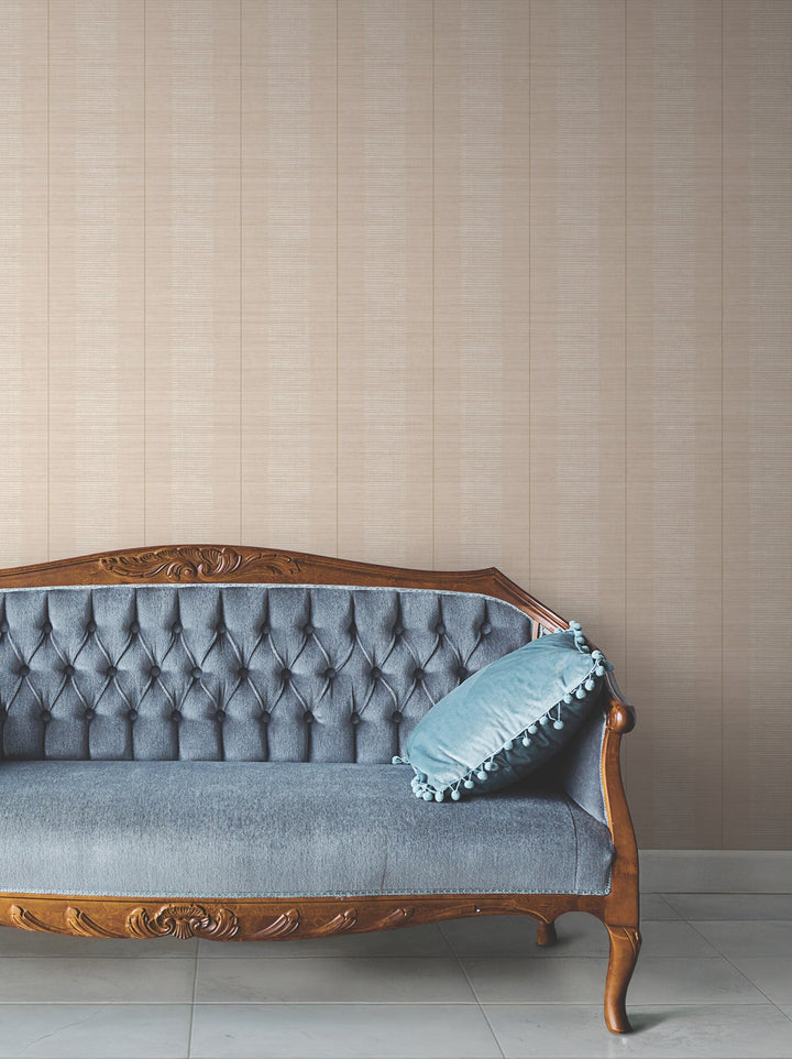 Colbert Stripe Blush Textured Wallpaper by Antonina Vella Designer