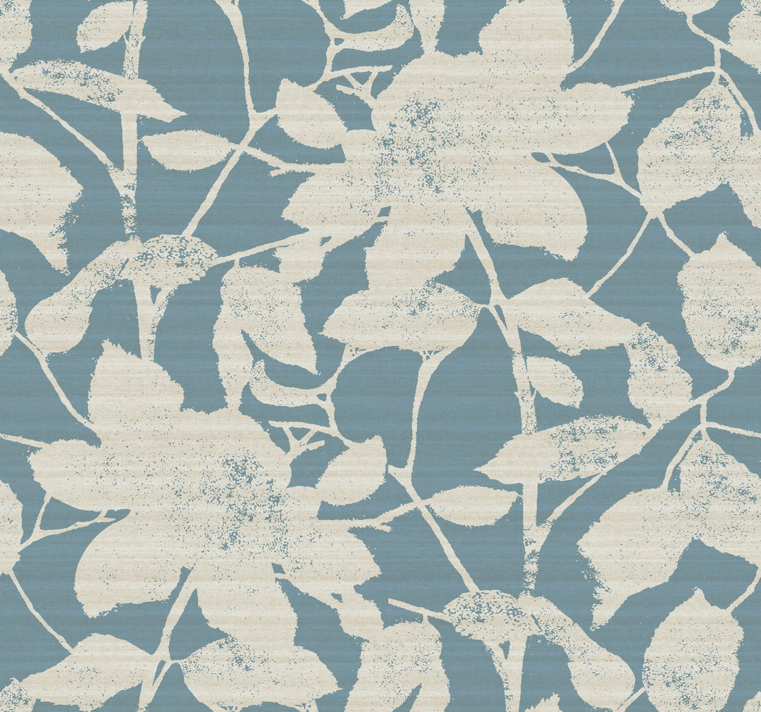 Solange Teal Botanical Wallpaper by Antonina Vella Designer