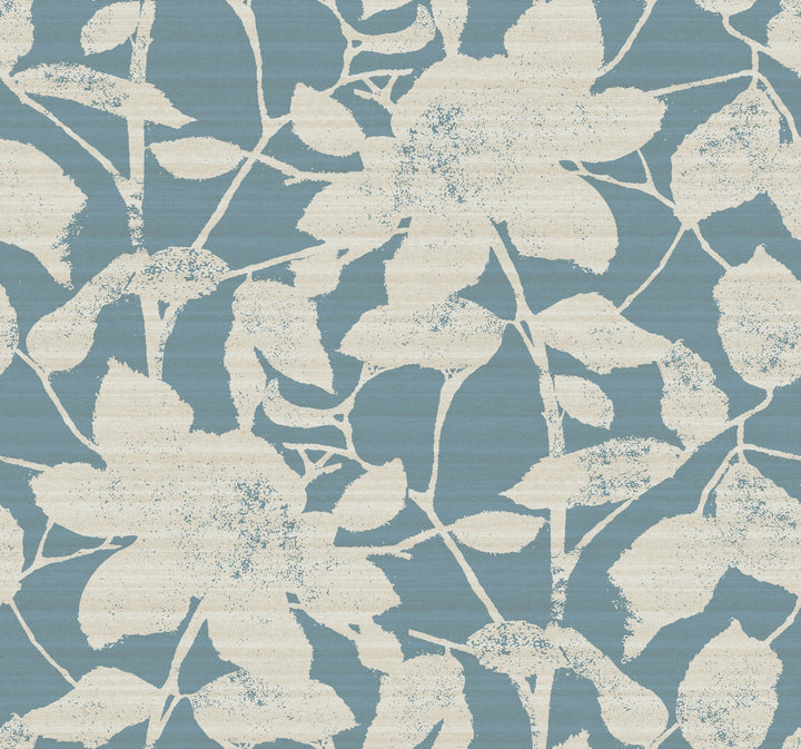 Solange Teal Botanical Wallpaper by Antonina Vella Designer