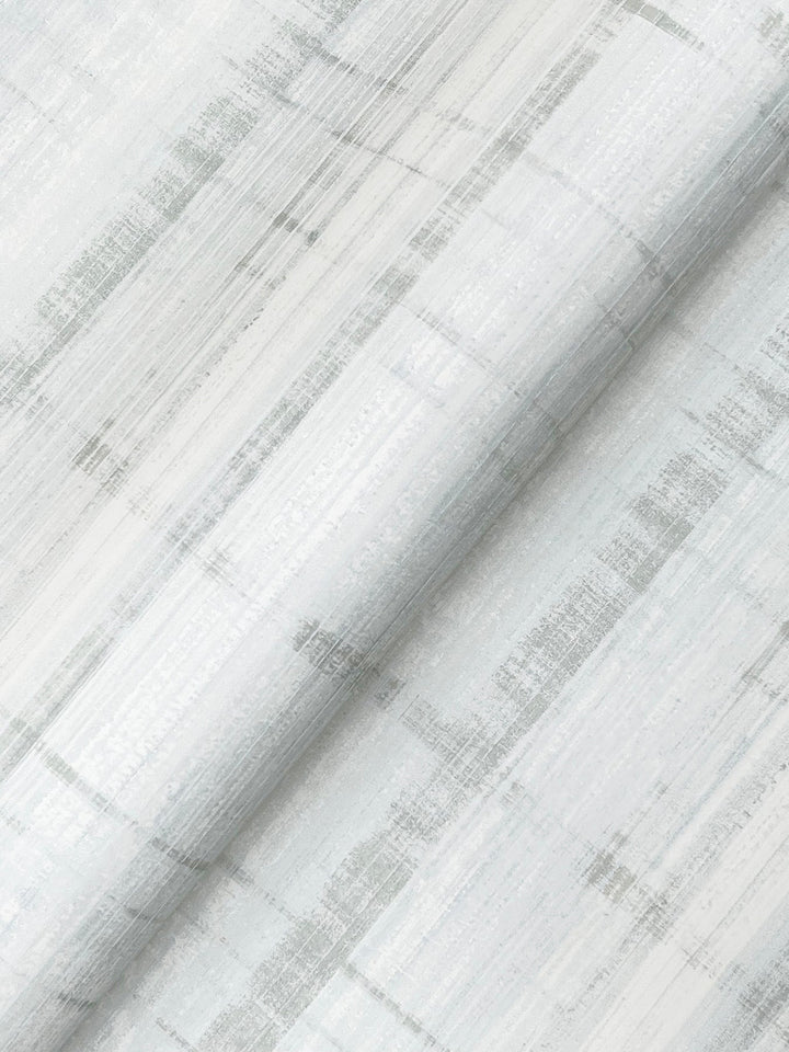 Vanishing Point Seafoam Striated Wallpaper by Antonina Vella Designer